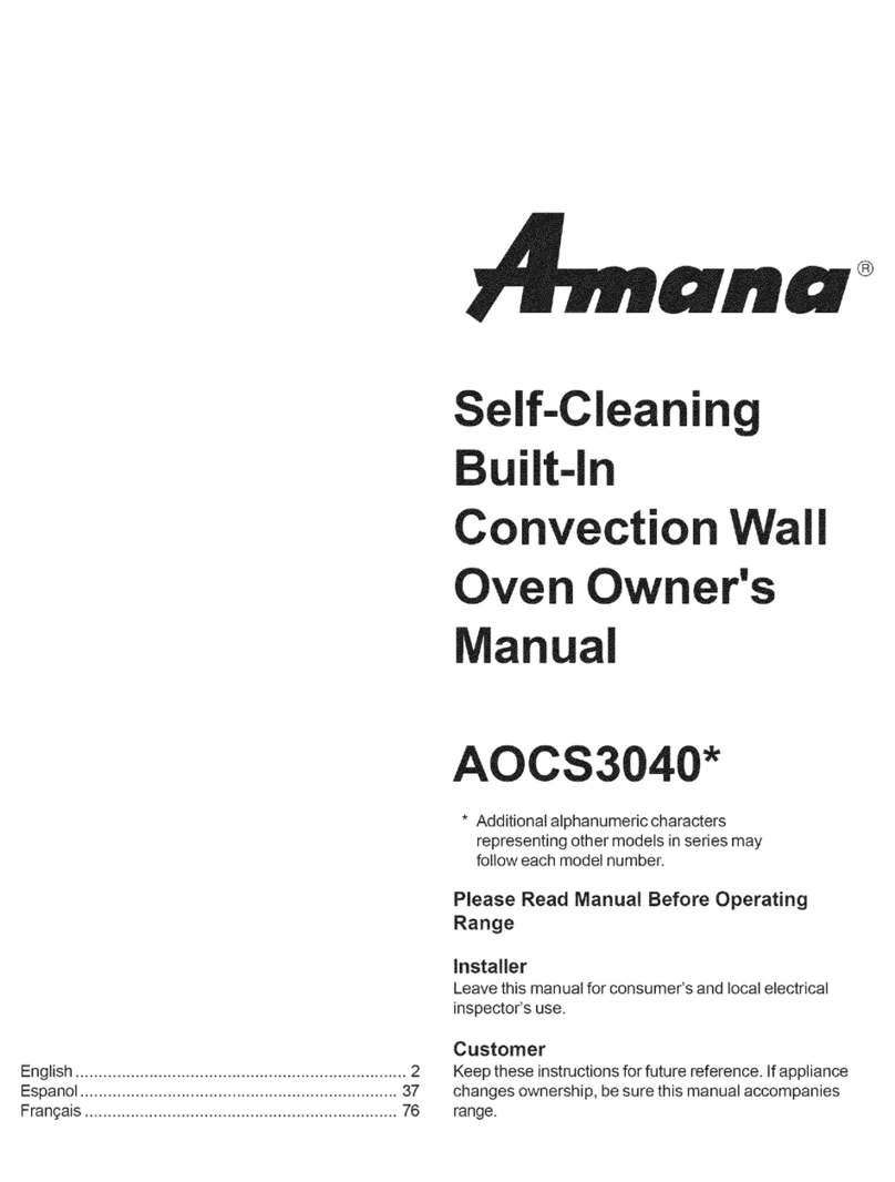 Amana AOCS3040 Series owner's manual