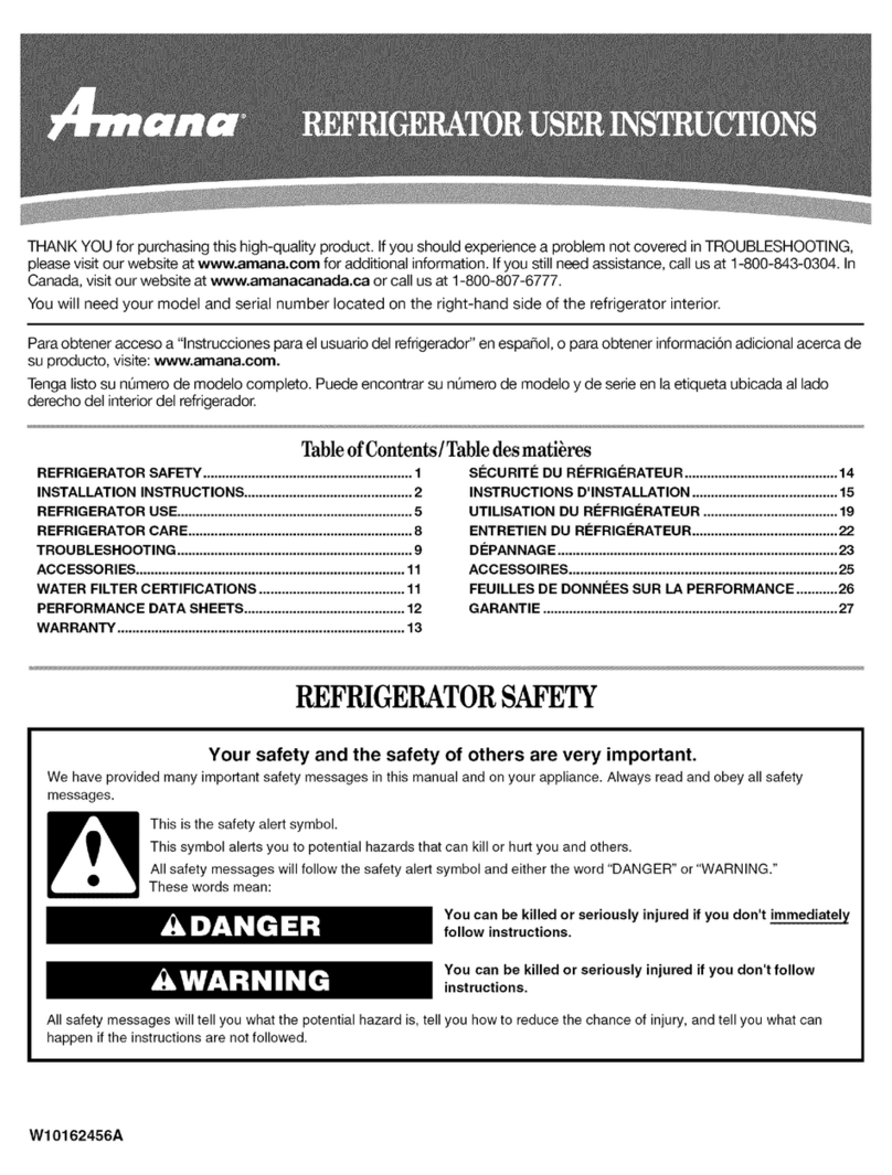 Amana ASD2524VES00 User manual