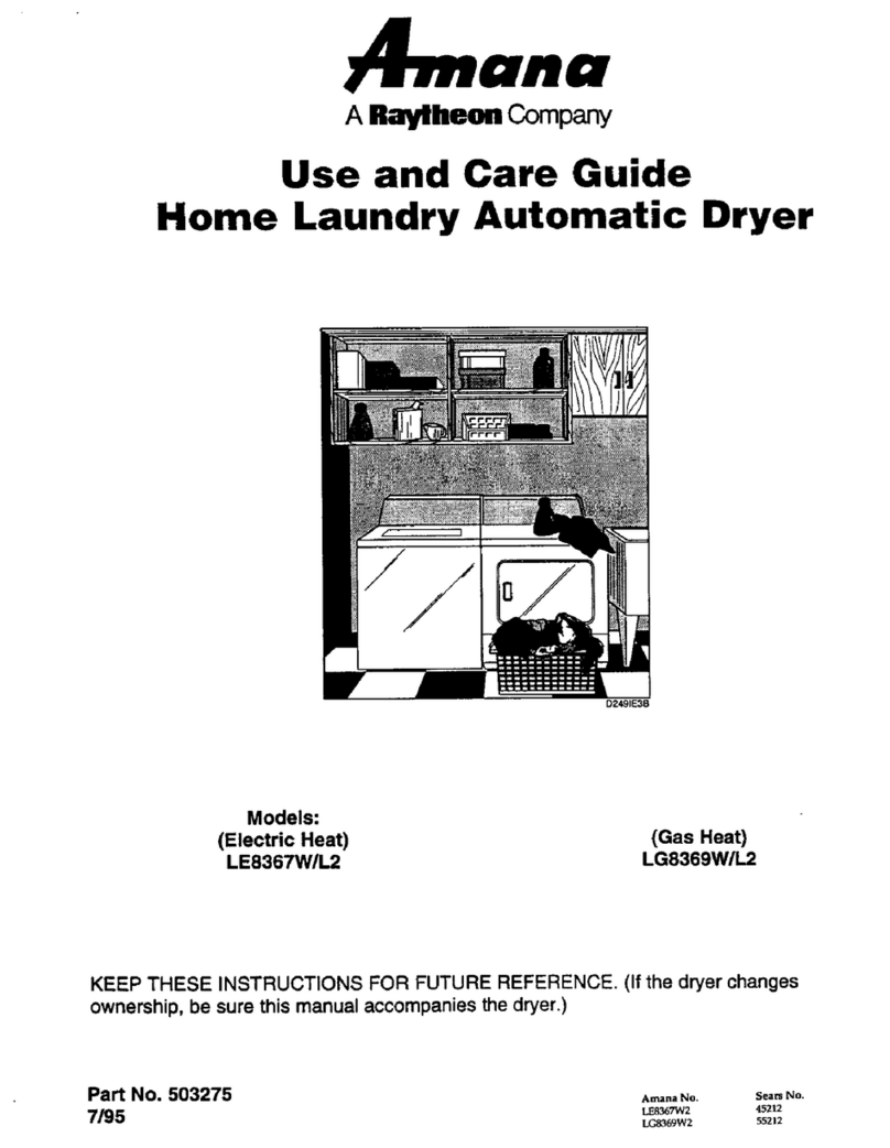 Amana LE8367L2 User manual