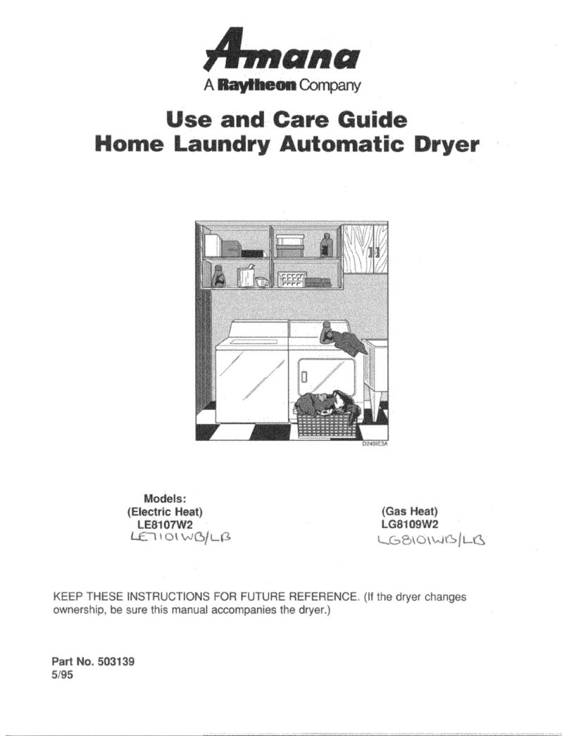Amana LE7101WB Use and care guide