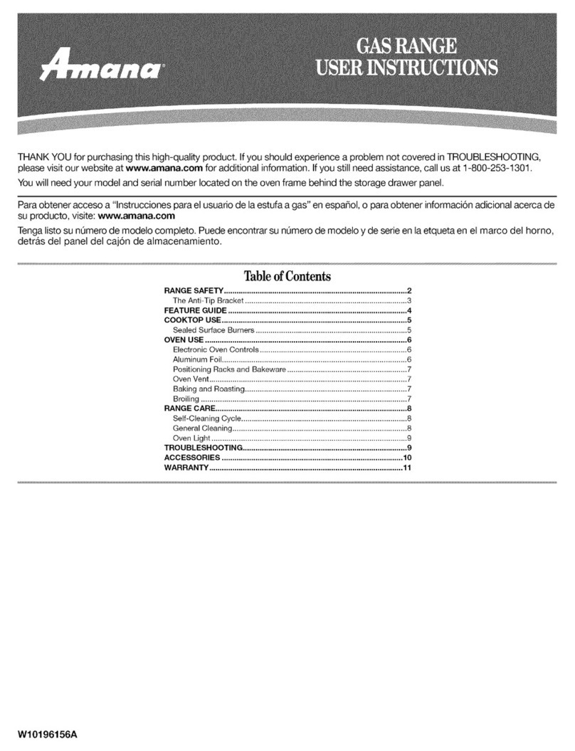 Amana AGR5844VDB1 User instructions