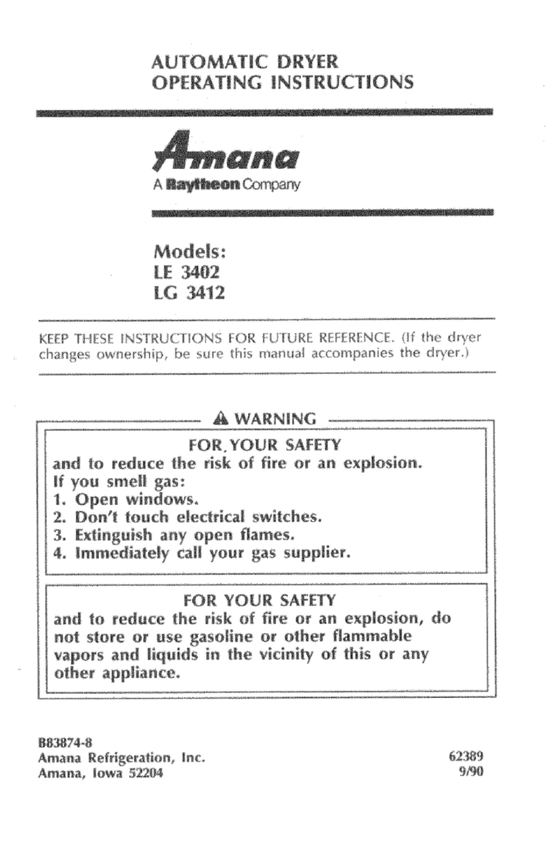 Amana LE 3402 User manual