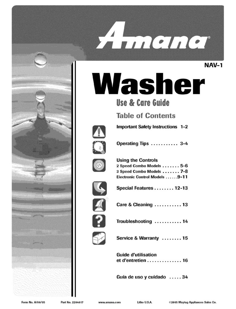 Amana NAV-1 User manual