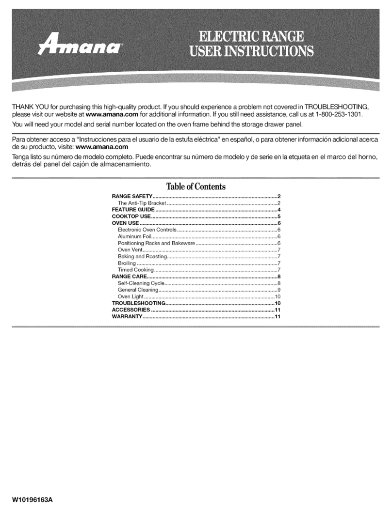 Amana AER5822VAW0 User manual