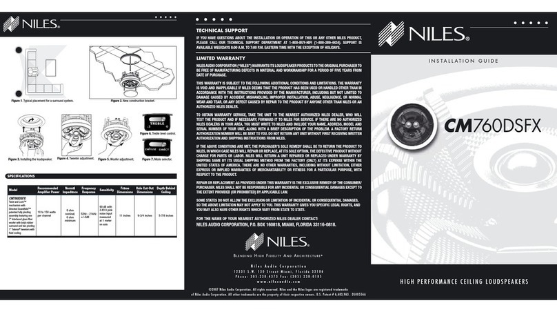 Niles CM760DSFX installation guide