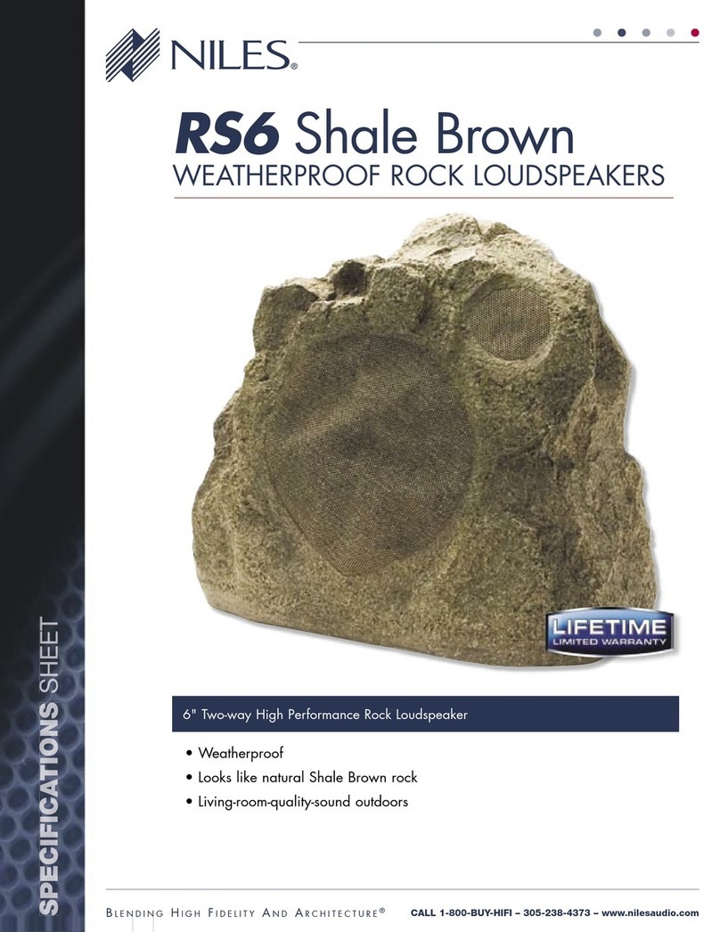 Niles RS6 Granite User manual