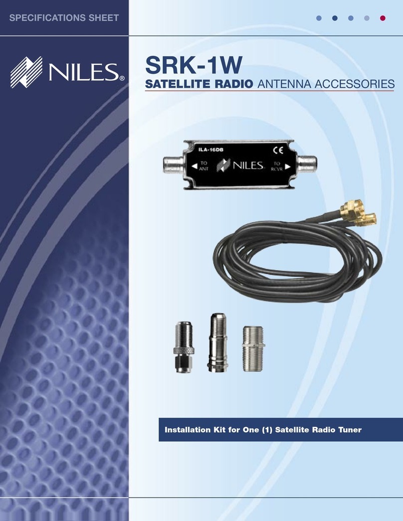 Niles SRK-1W Specification sheet