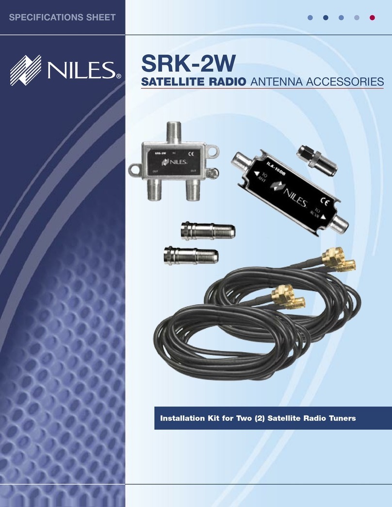 Niles SRK-2W Specification sheet