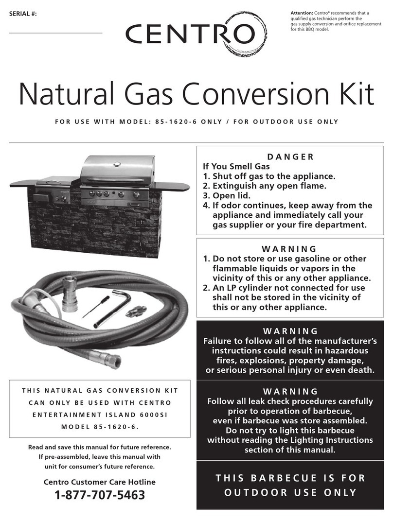 Centro Natural Gas Conversion Kit manual