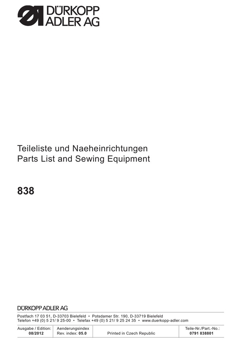 DURKOPP ADLER 838 User manual