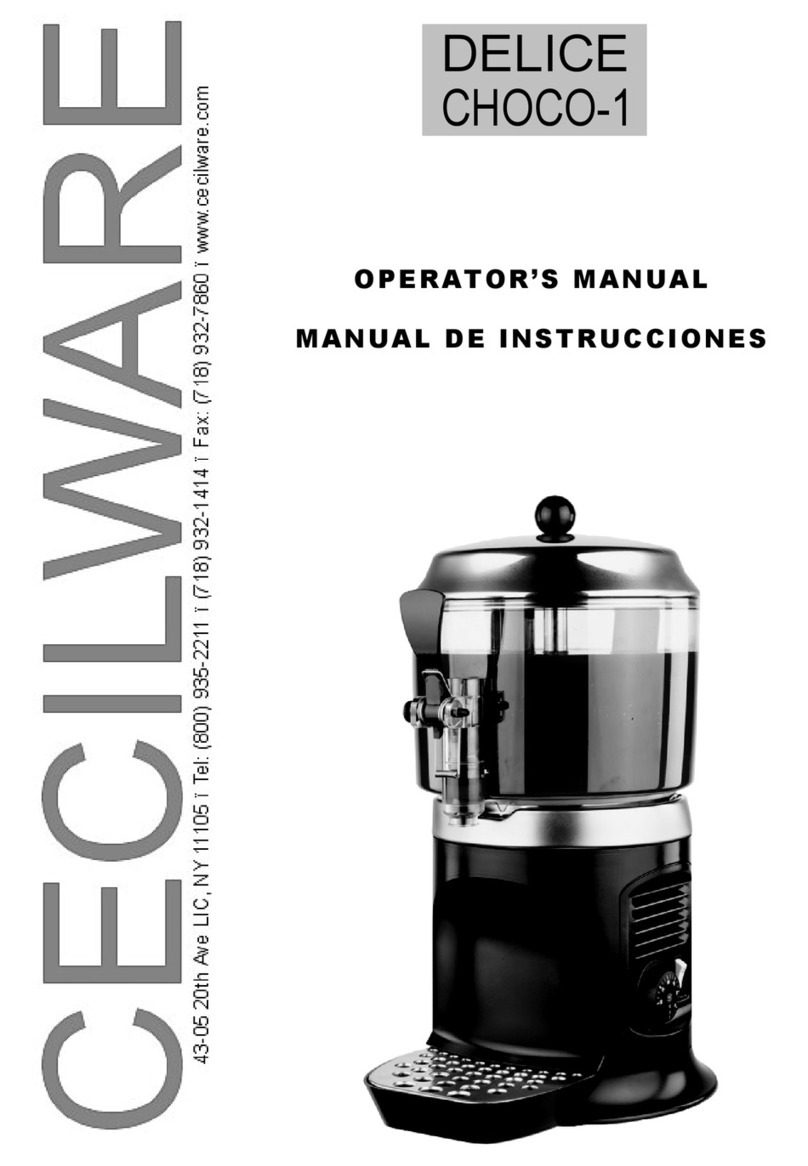 Cecilware DELICE CHOCO-1 Operator's manual