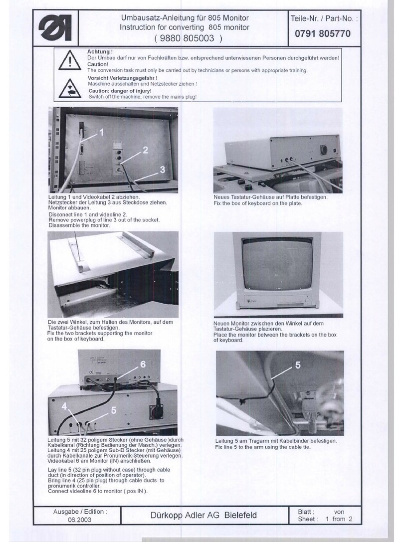 DURKOPP ADLER 805 User manual