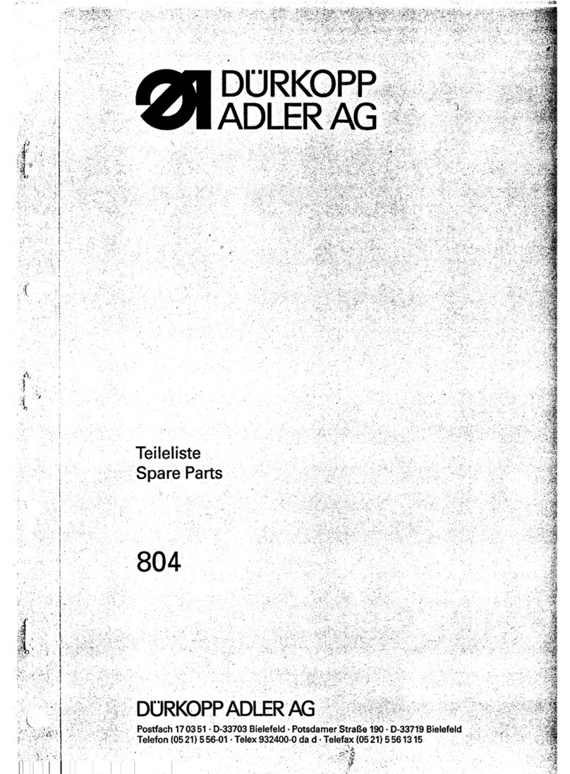 DURKOPP ADLER 804 Guide DURKOPP ADLER 804 Guide