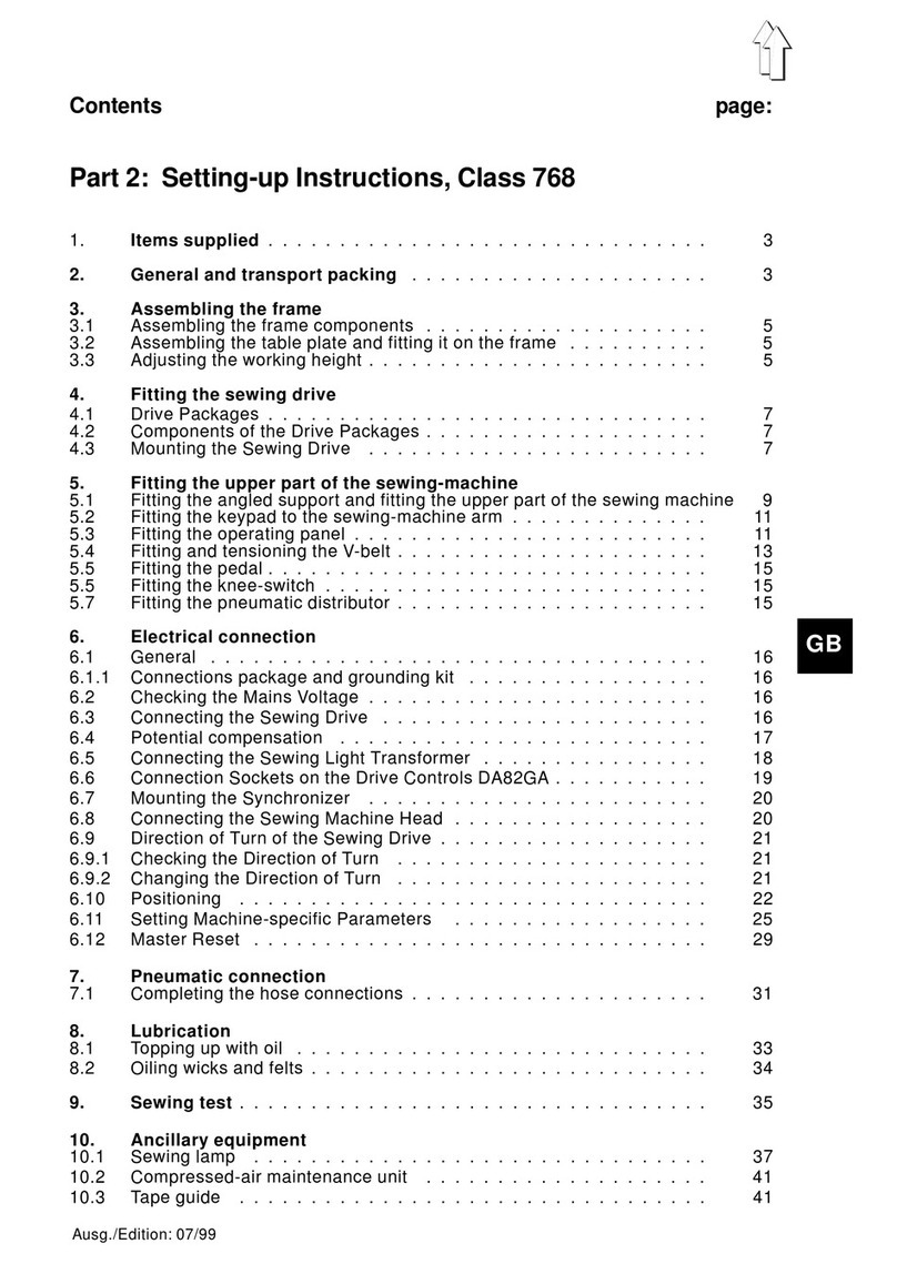 DURKOPP ADLER 768 Operating manual