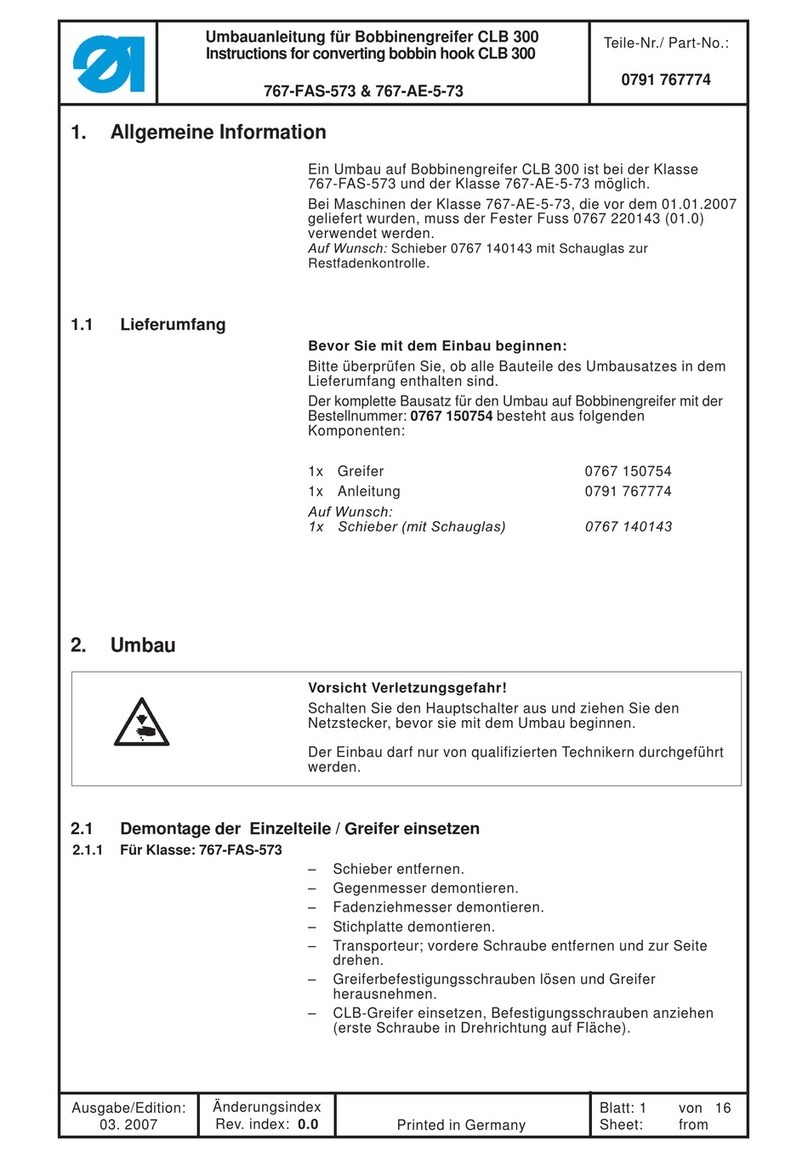 DURKOPP ADLER 767 - User manual DURKOPP ADLER 767 - User manual