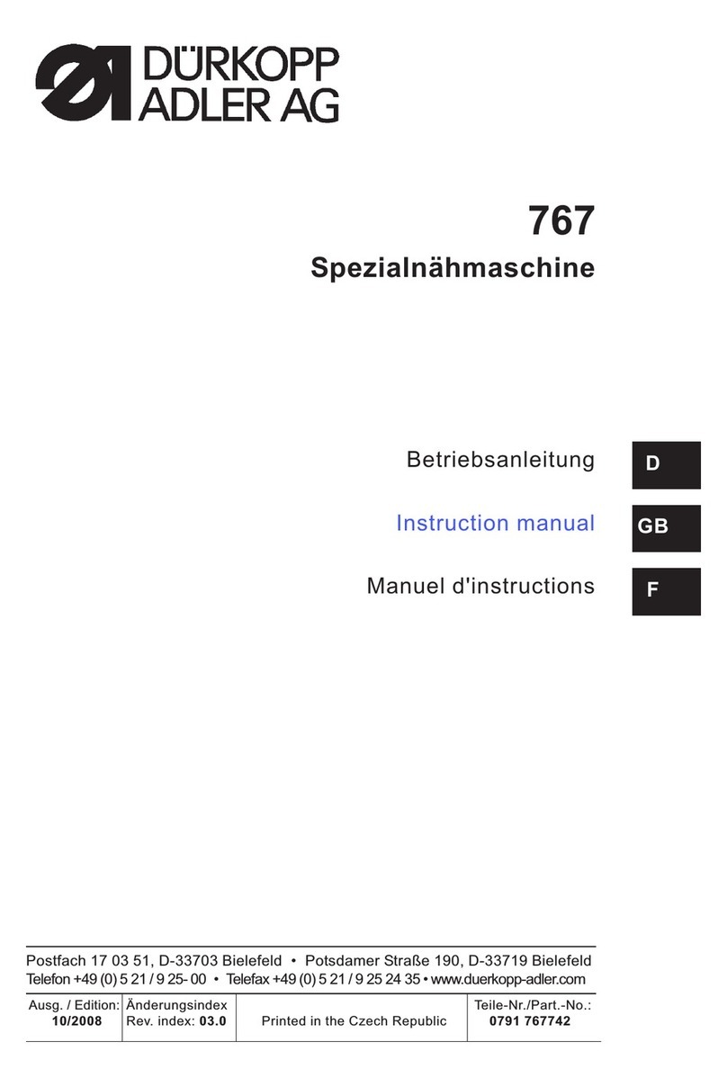 DURKOPP ADLER 767 - User manual DURKOPP ADLER 767 - User manual