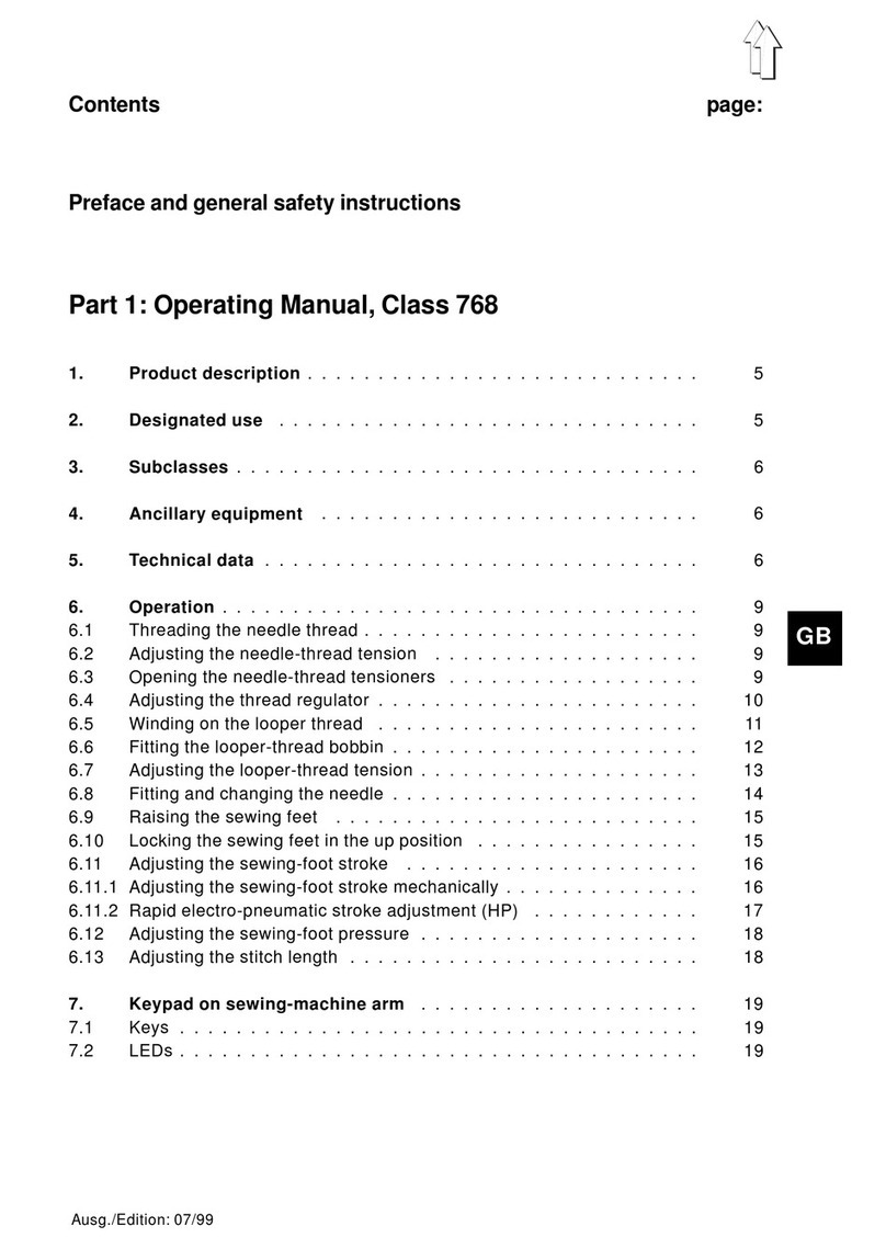 DURKOPP ADLER 768 User manual