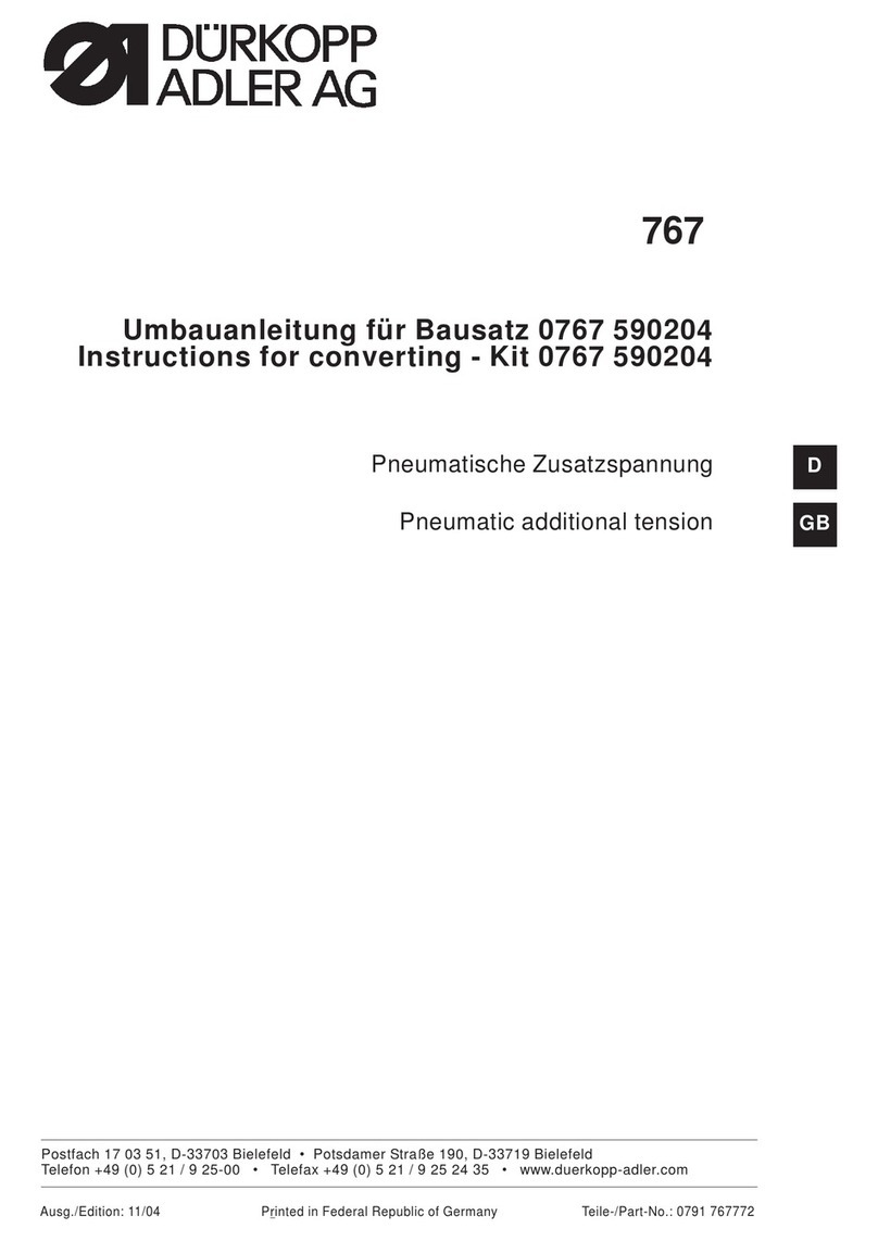 DURKOPP ADLER 767 - User manual DURKOPP ADLER 767 - User manual