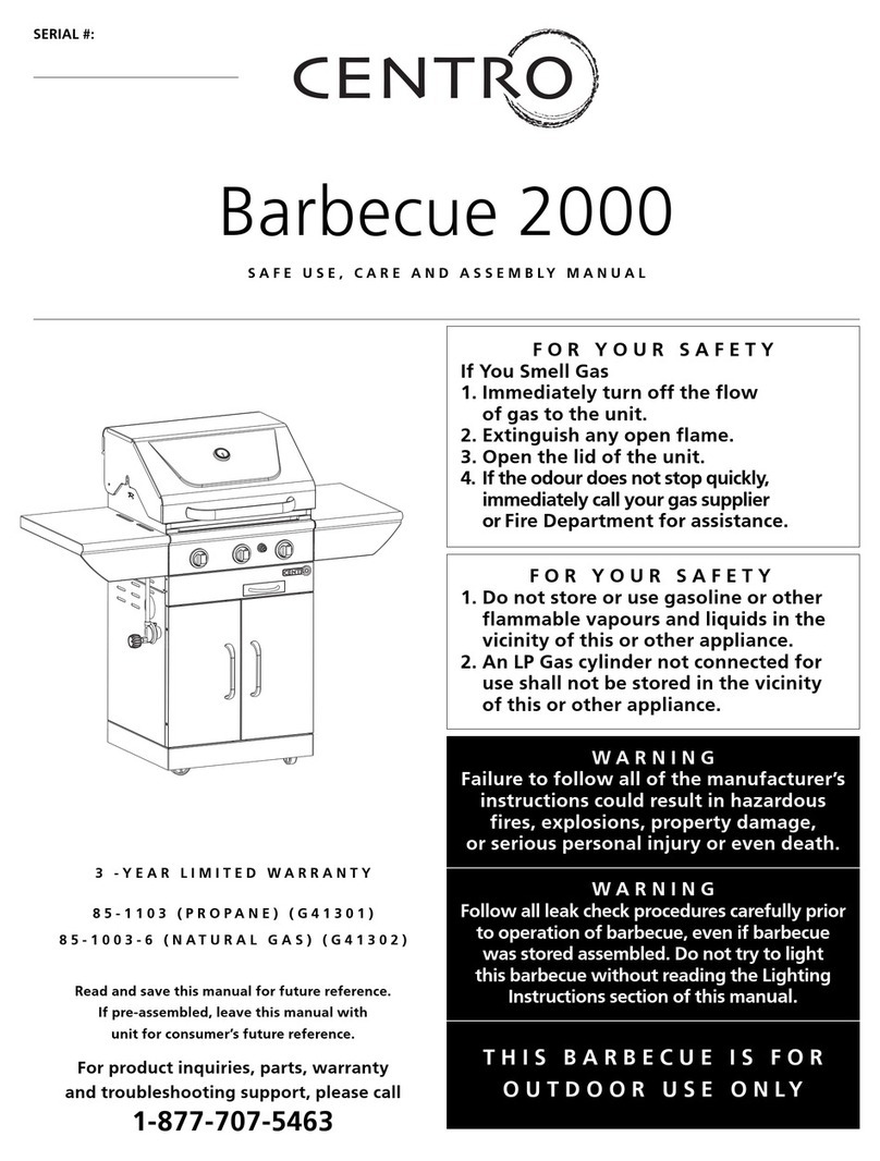 Centro Barbecue 2000 Safe use, care and assembly... manual Centro Barbecue 2000 Safe use, care and assembly... manual