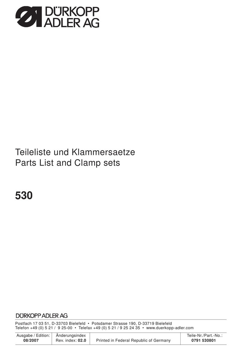 Duerkopp Adler 530 User manual