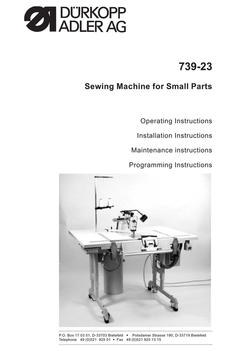 Duerkopp Adler 739-23 User manual