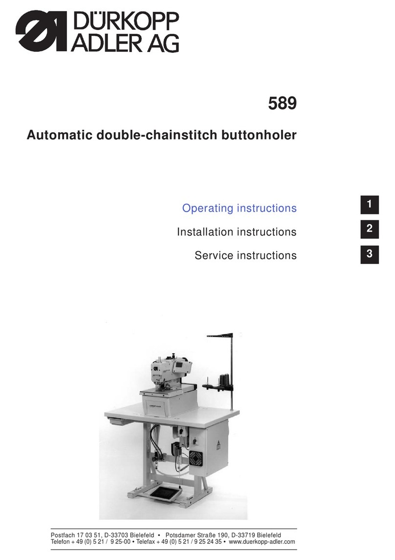 Duerkopp Adler 589 operating instructions