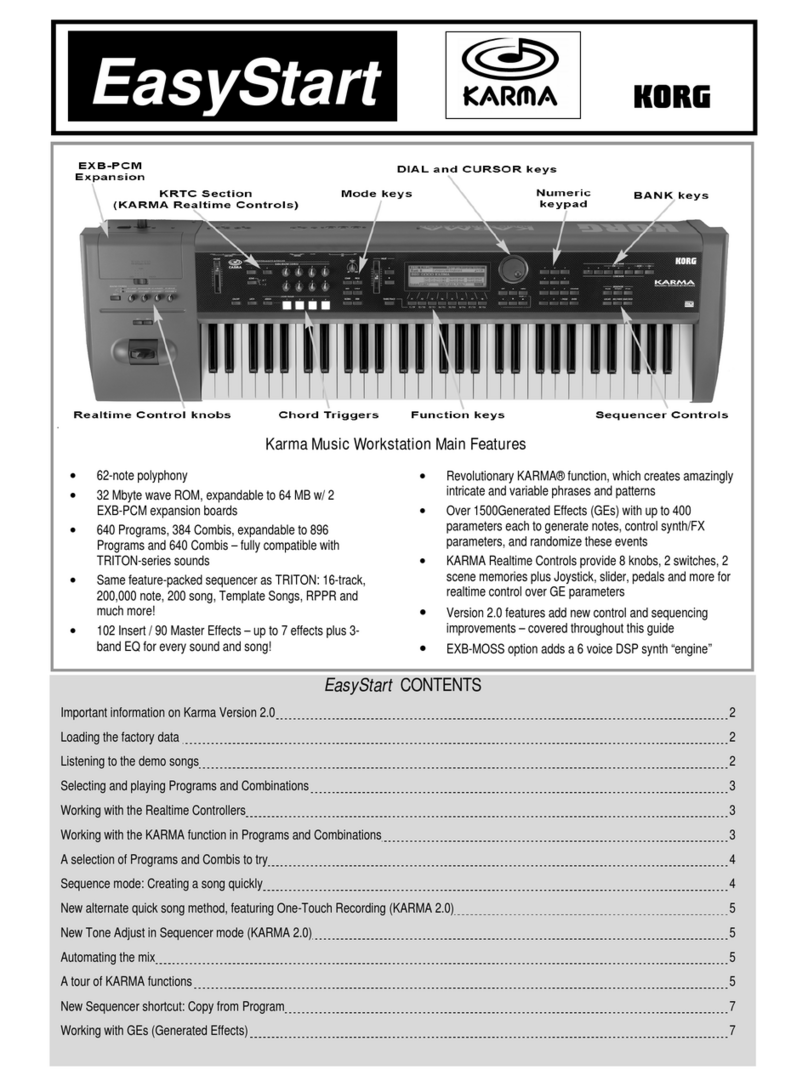 Korg Karma Product information sheet