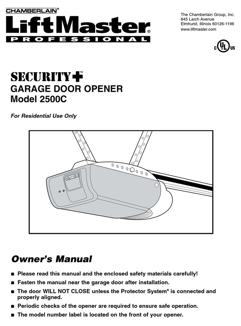 Chamberlain LiftMaster Security+ 2500C User manual