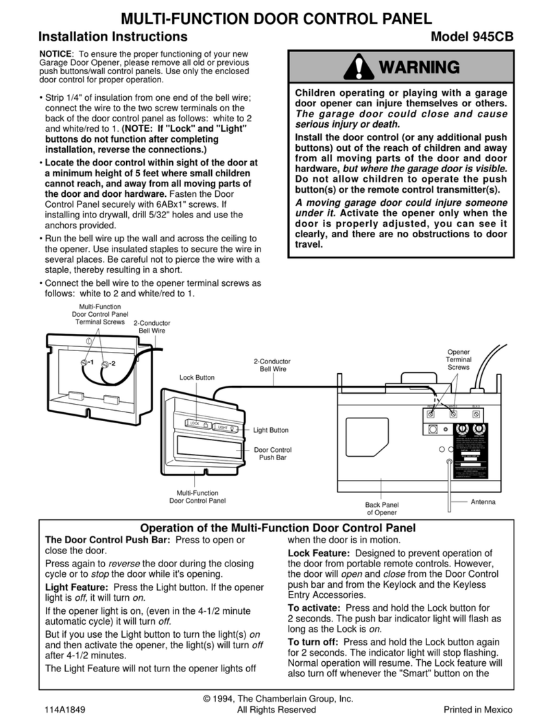 Chamberlain 945CB User manual