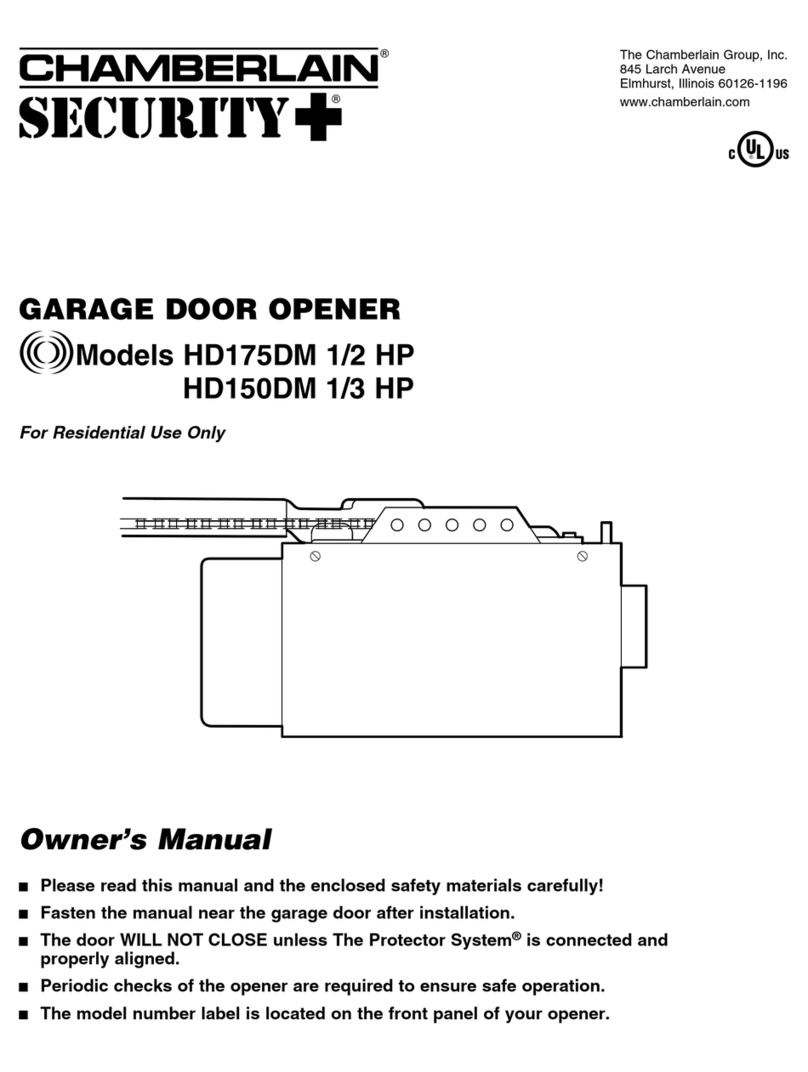 Chamberlain HD150DM 1/3 HP User manual Chamberlain HD150DM 1/3 HP User manual