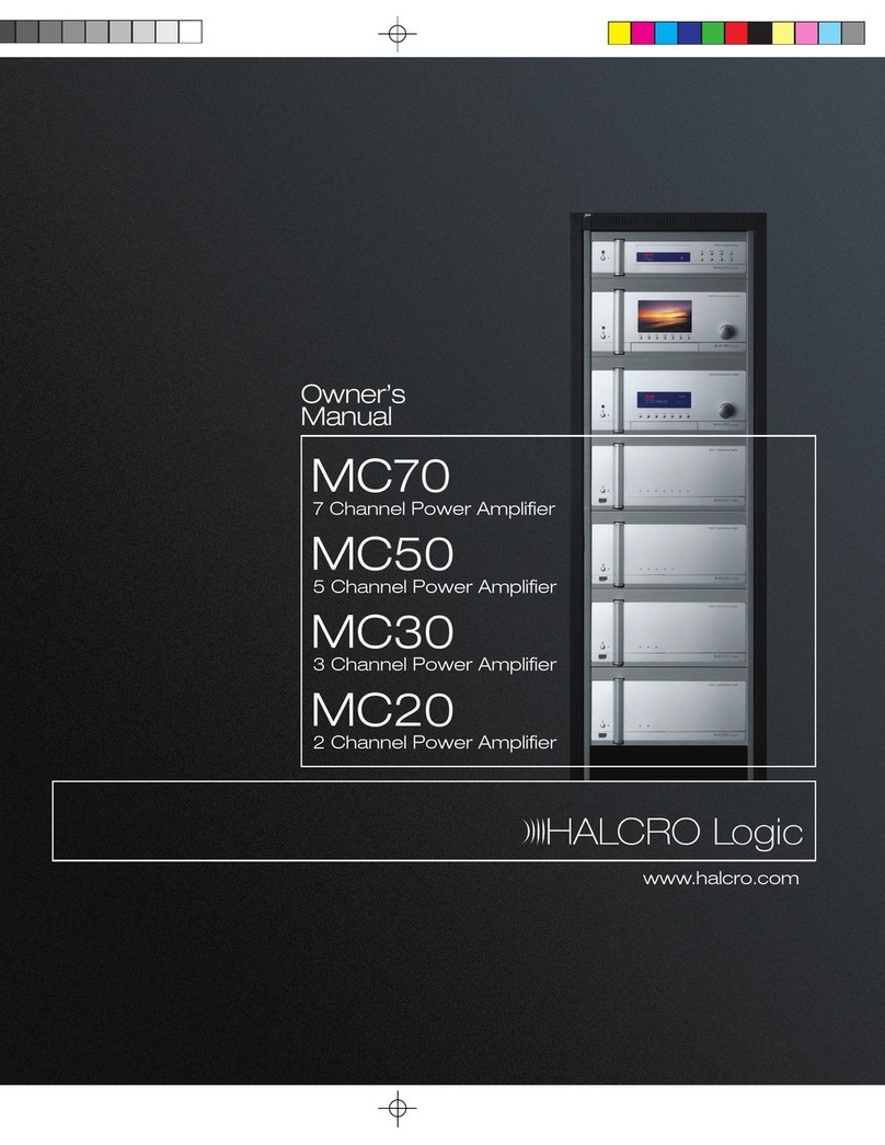 Halcro MC30 User manual