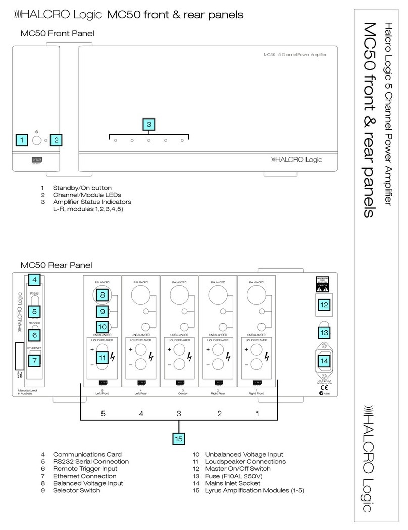 Halcro MC50 Schematic diagram