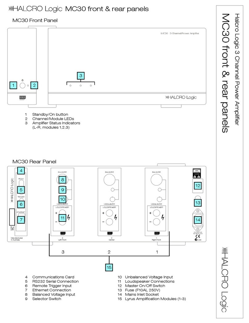 Halcro MC30 Schematic diagram