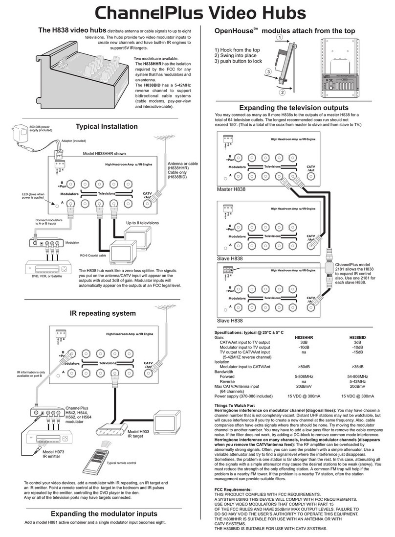 Open House H838 User manual