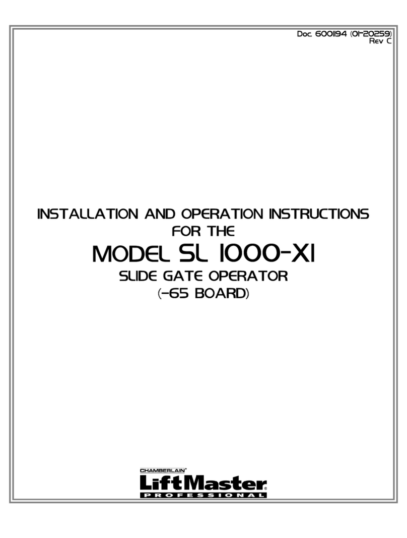 Chamberlain SL 1000-XI Installation & operating instructions Chamberlain SL 1000-XI Installation & operating instructions