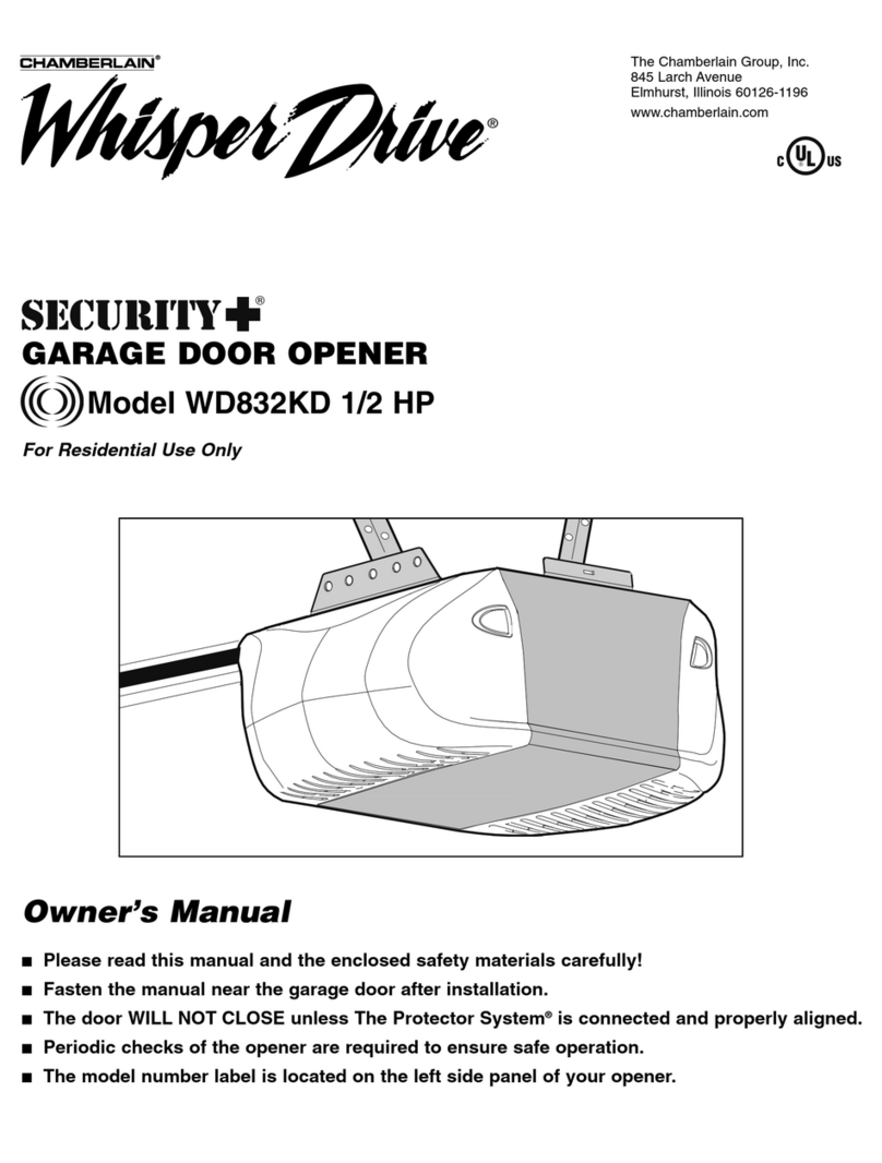 Chamberlain WD832KD 1/2 HP owner's manual Chamberlain WD832KD 1/2 HP owner's manual