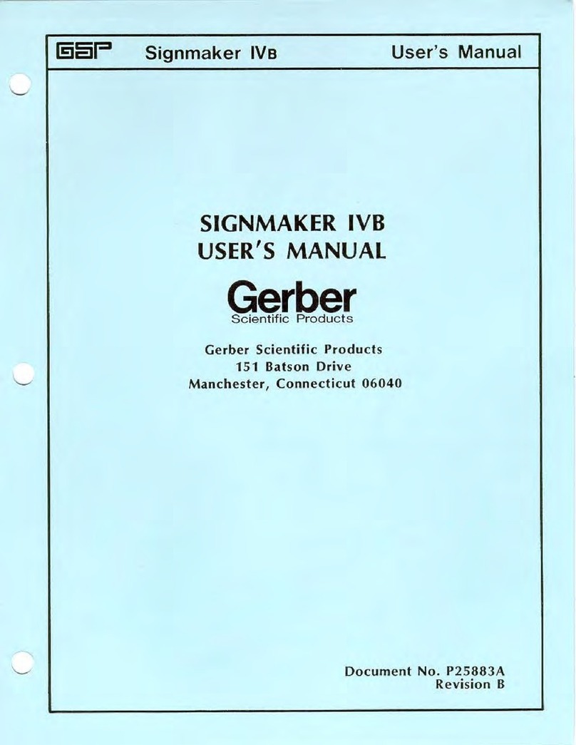 Gerber Signmaker IVB User manual