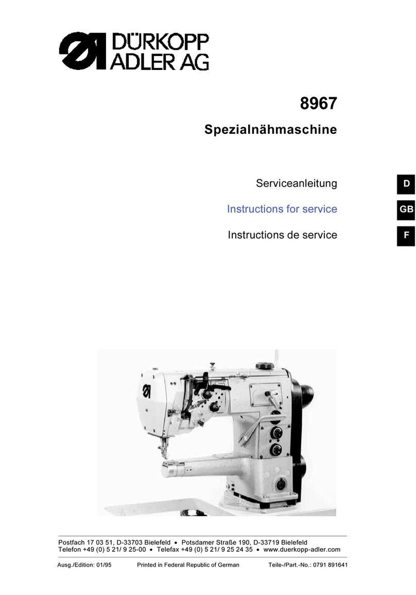 DURKOPP ADLER 8967 Troubleshooting guide DURKOPP ADLER 8967 Troubleshooting guide