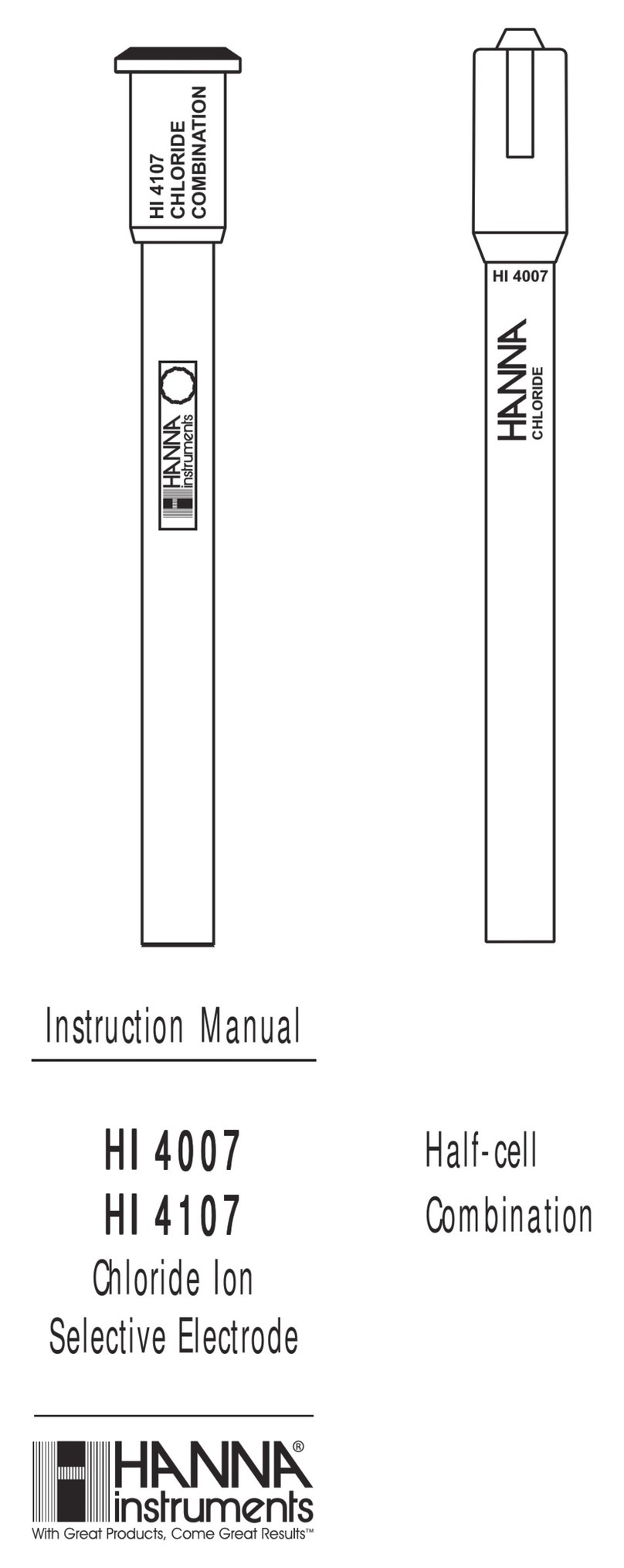 Hanna Instruments HI 4107 User manual Hanna Instruments HI 4107 User manual