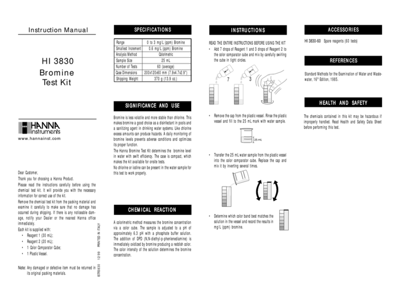 Hanna Instruments HI 3830 User manual