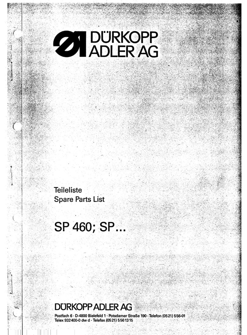 Duerkopp Adler SP 460 Guide