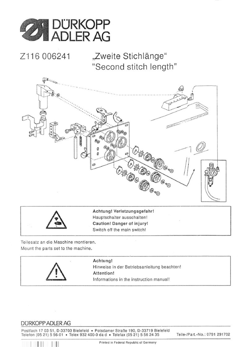 Duerkopp Adler Z116 006241 User manual