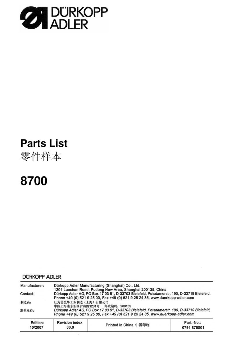 DURKOPP ADLER 8700 User manual