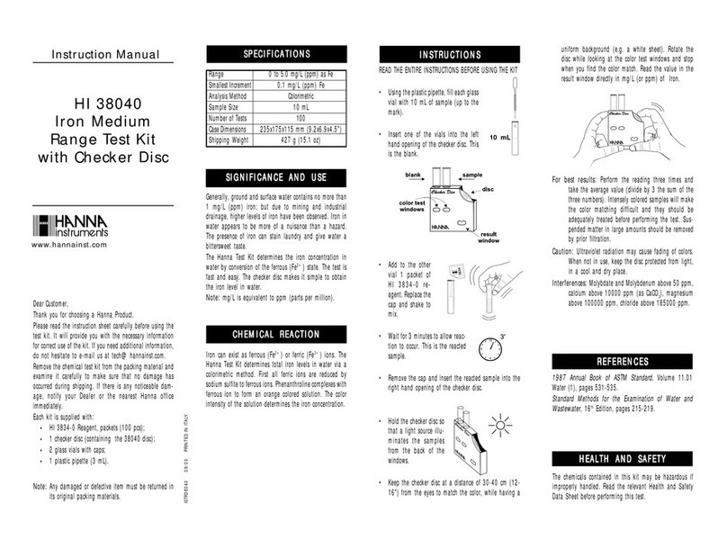 Hanna Instruments HI 38040 User manual