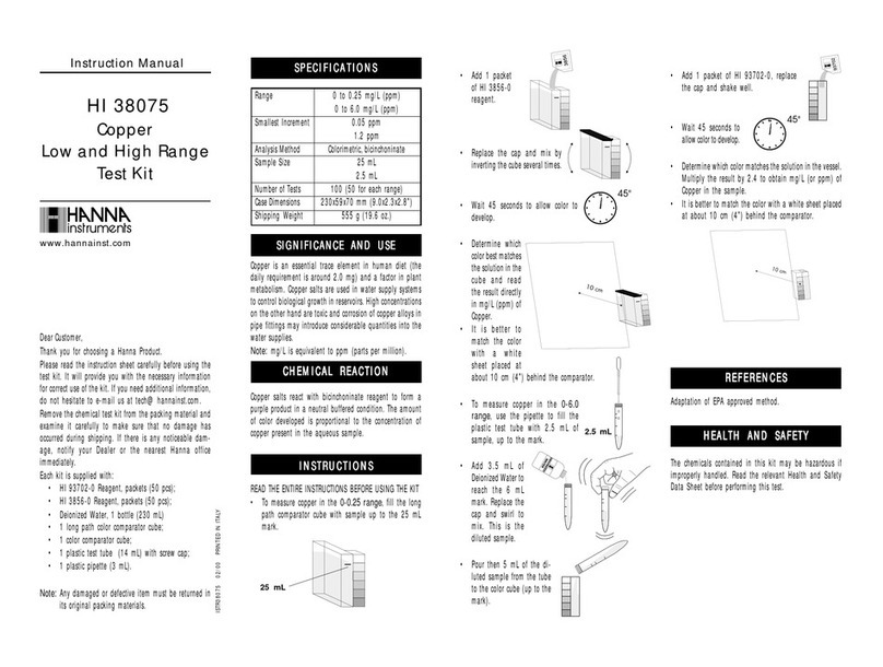 Hanna Instruments HI 38075 User manual
