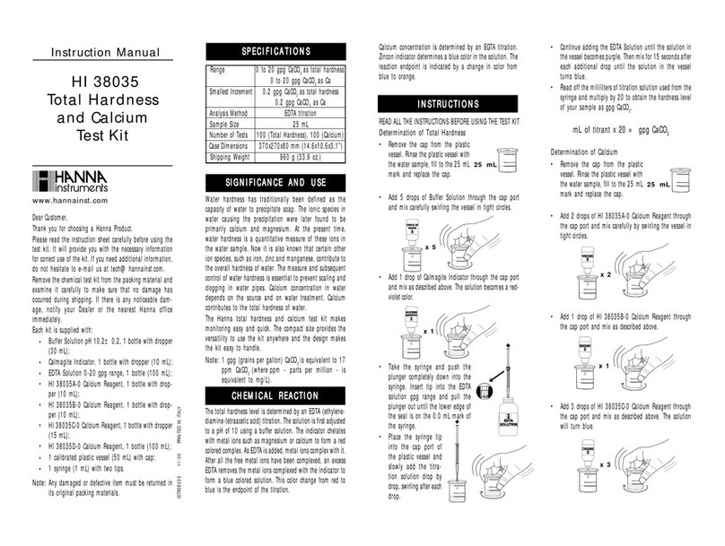 Hanna Instruments HI 38035 User manual