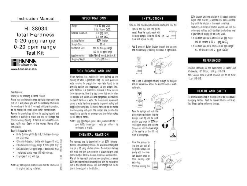 Hanna Instruments HI 38034 instruction manual