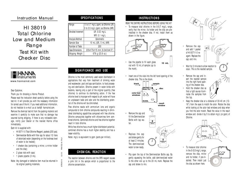 Hanna Instruments HI 38019 instruction manual Hanna Instruments HI 38019 instruction manual