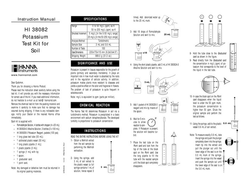 Hanna Instruments HI 38082 User manual