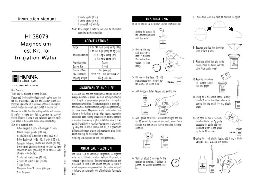 Hanna Instruments HI 38079 User manual